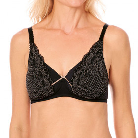 Soutien-gorge paddé sans armatures Alina noir/peau 