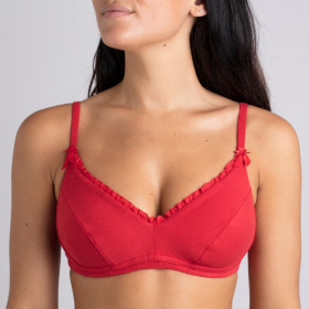 Soutien-gorge Marguerite rouge - Coeur de Lys