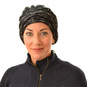 Turban Sirène noir/blanc 