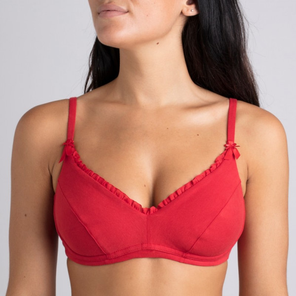 Soutien-gorge Marguerite rouge - Coeur de Lys