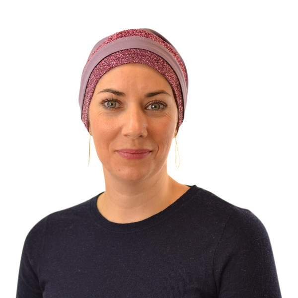 Turban Sandra pailleté-Violet