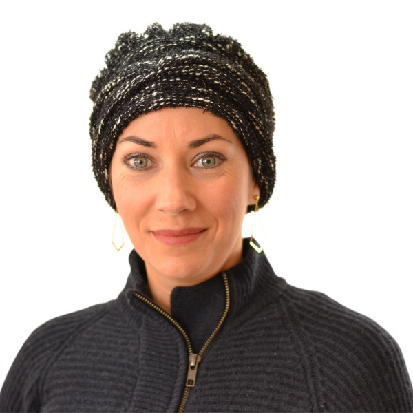 Turban Sirène noir/blanc 