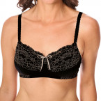Soutien-gorge sans armatures Alina noir/peau - Amoena