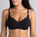 Soutien-gorge Marguerite noir - Coeur de Lys