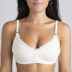 Soutien-gorge Marguerite ivoire en coton bio - Coeur de Lys