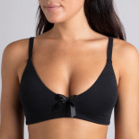 Soutien-gorge Johanna noir en coton BIO - Coeur de Lys