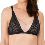 Soutien-gorge sans armatures paddé Pia noir/sable - Amoena
