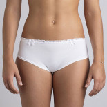 Shorty Marguerite blanc en coton bio - Coeur de Lys