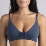 Soutien-gorge Johanna Bleu foncé en coton BIO - Coeur de Lys