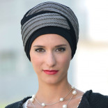 Turban Doris noir/gris chiné - MM Paris